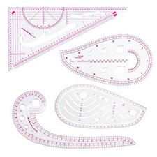 Clear Metric Sewing Ruler Set French Curve Pattern Making Ruler Kit