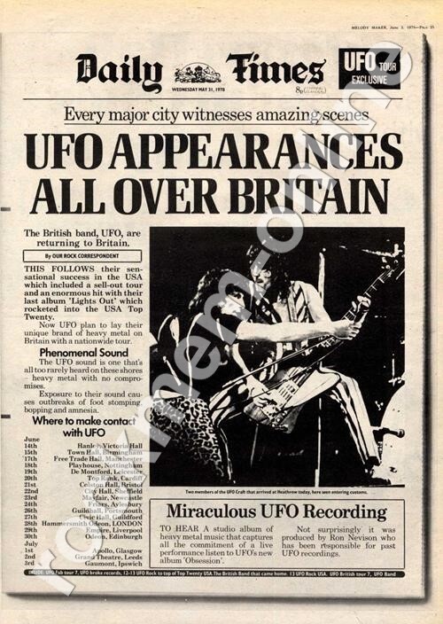 UFO Nottingham Playhouse Cardiff Top Rank Newcastle Mayfair MM8 - Main Image