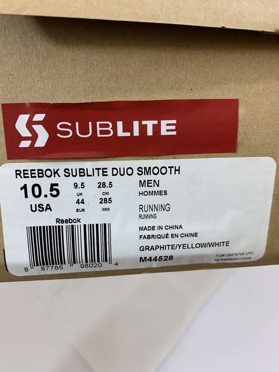 様オーダー Size 10.5 - Reebok SubLite Duo Smooth Run Graphite/Yellow/White | eBay