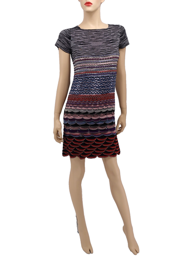 Missoni Women's Multicolor Sleeveless Dress Size 42 Italy Wool Blend Knit! - Picture 2 of 6