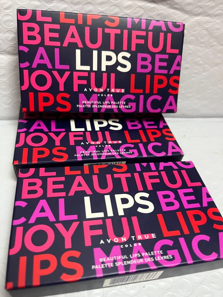 (3,PALETTES ),AVON TRUE COLOR BEAUTIFUL LIPS PALETTE NIB DISCONTINUED - Image 3 of 4
