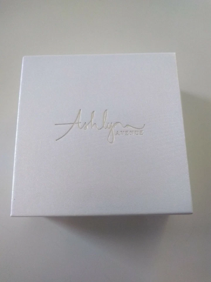 ASHLYNN AVENUE Emrys Chapado en Oro Rosa 18K Anillo Eslabón Piedra Central Talla 7 Foto 2 de 4