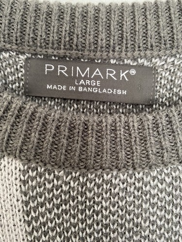Maglione maglia nonno stile vintage grande 44” petto cotone/acrilico grigio papà caldo - Foto 6 di 7