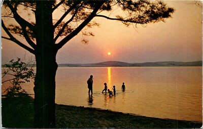 Postcard Silver Lake Dunes Sunset Park MI D193