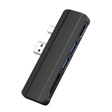 SD/SDHC/SDXC/Micro SD Black USB HUB Docking Station For Surface Pro 4/5/6 C