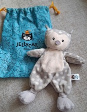 Little Jellycat - Ollie the Owl soft plush Grey Spotty 10" Jelly 2707 Pre-owned
