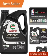 5 Quarts of EDGE 0W-20 Full Synthetic Oil - Superior Wear Protection & Long Life 32.25 per gallon