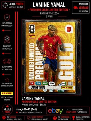 PANINI - WM 2026 - LAMINE YAMAL - LIMITED EDITION PREMIUM GOLD -