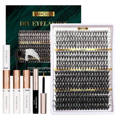 DIY Lash Extension Kit, 320 Pcs Lash Clusters Individual Lashes, 40D Cluster Las