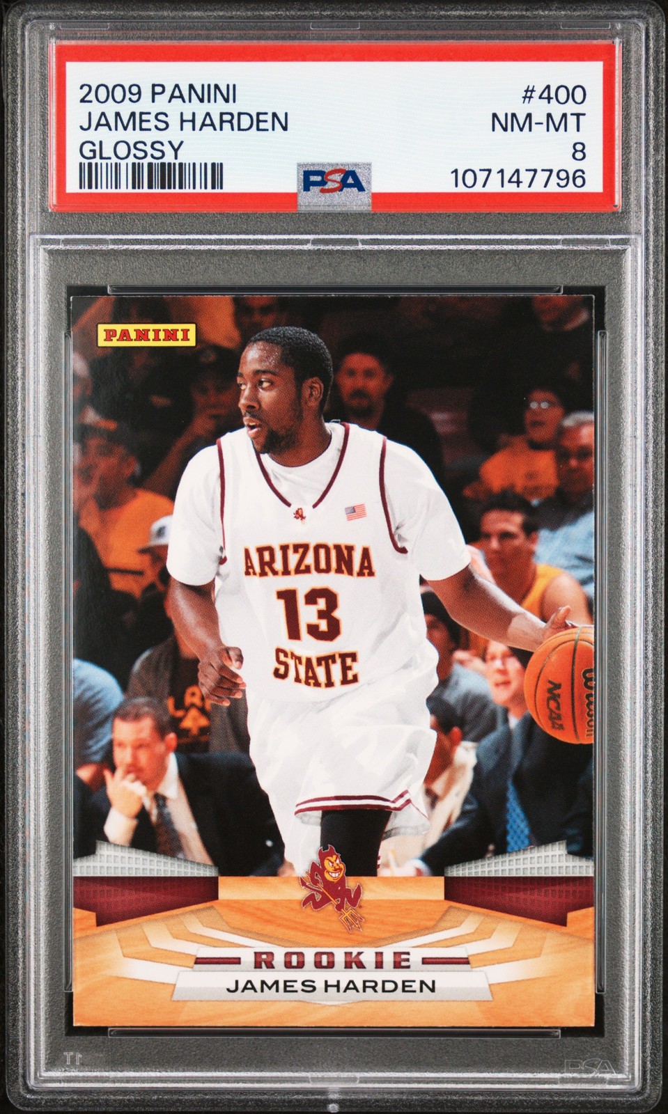 2009 PANINI GLOSSY #400 JAMES HARDEN ROOKIE RC PSA 8