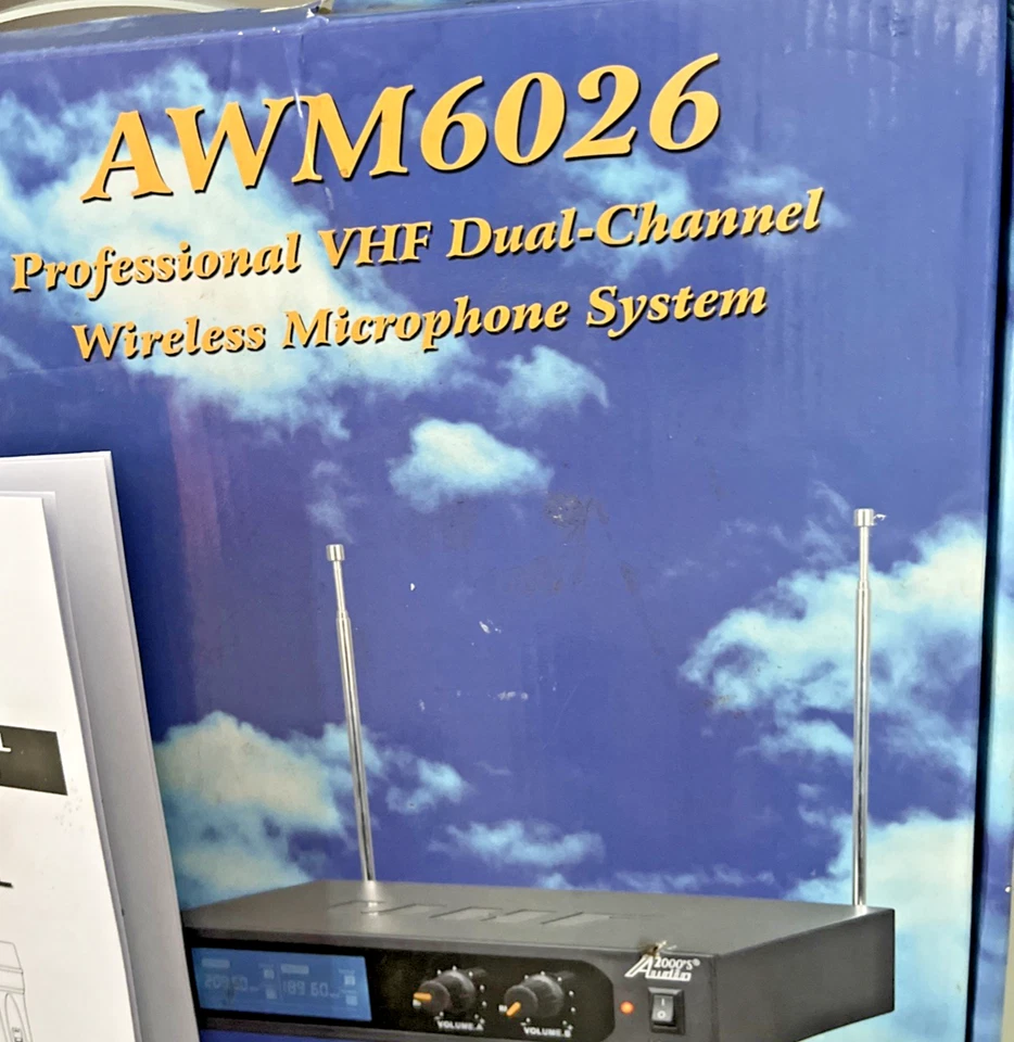 Audio 2000’s AWX6026 Dual Channel Wireless Microphone System 2 Handheld Mics - Image 2 of 4