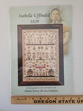 Hands Across the Sea Samplers ISABELLA UFFINDELL 1829 Cross Stitch Pattern NEW
