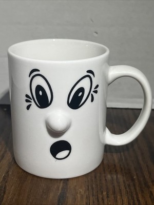 Vintage Smiley Face Coffee Mug with 3D Nose  I Love My Aunt  Ceramic Cup Gift