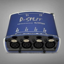 ENTTEC D-Split 4 Port Isolated DMX Splitter w Adapters Lighting Control