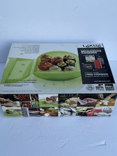 Lekue Quick Healthy Microwave Cooking Steam Case Plus Free Cookbook NIB