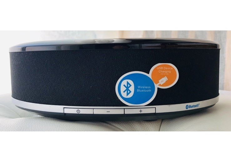 Bluetooth Speaker Q Oval With USB Charging Black Up To 30ft.