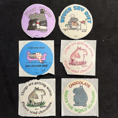 Vintage 80 s RPP BOYNTON Hippo Sticker Lot