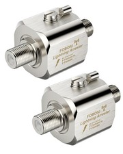Foboiu Coaxial Lightning Arrestor 2 Pack, 75  F-Female to F-Female Coax Surge Pr