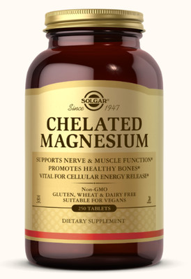 Solgar Chelated Magnesium 250 Tablets EXP: 03/2026