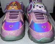 Nickelodeon Paw Patrol Toddler Girls Skye Everest Light Up Sneakers Sz 7 Age 4