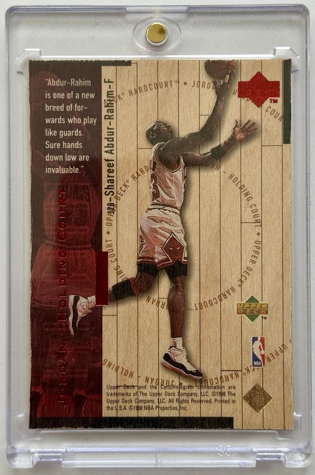 1998, UD Hardcourt, Jordan-Holding Court, Shareef Abdur-Rahim, # J28, 0536/2300 - Image 2 of 2