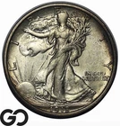 1918-S Walking Liberty Half Dollar Choice AU++/Unc, Scarce Key Date San Fran