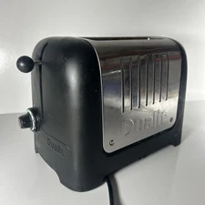 Dualit SNG2GB 2-Slice Toaster - Black / Silver - TESTED WORKING