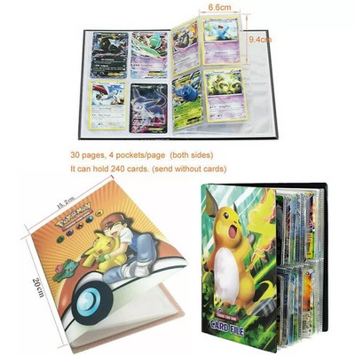 Pokemon Karten Album Buch Liste Sammler Ordner Tasche Kapazität Halter 240 Stück