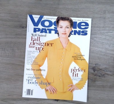 Vogue Patterns September October 1995 Magazine Fall Designer Line-Up Sewing