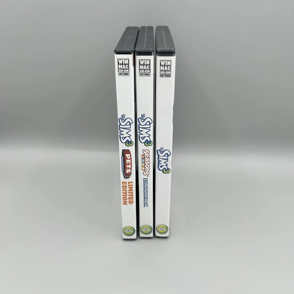 Sims 3 PC Games Lot - 3 Discs Good Condition! Base Game + Seasons + Pets! - Image 2 of 4