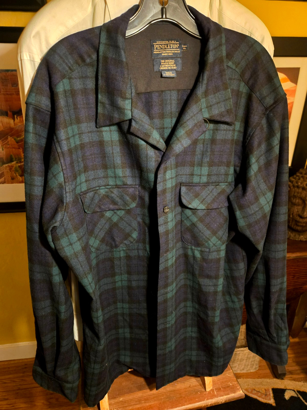 PENDLETON Original Board Shirt, Button Loop, Flap… - image 1