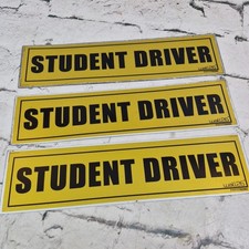 Student Driver Magnetic Bumper Stickers for New Driver Car Magnet Sign 12" Lot 3