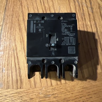 Eaton GHB3020 Circuit Breaker 3 Pole 20amp  277/480v
