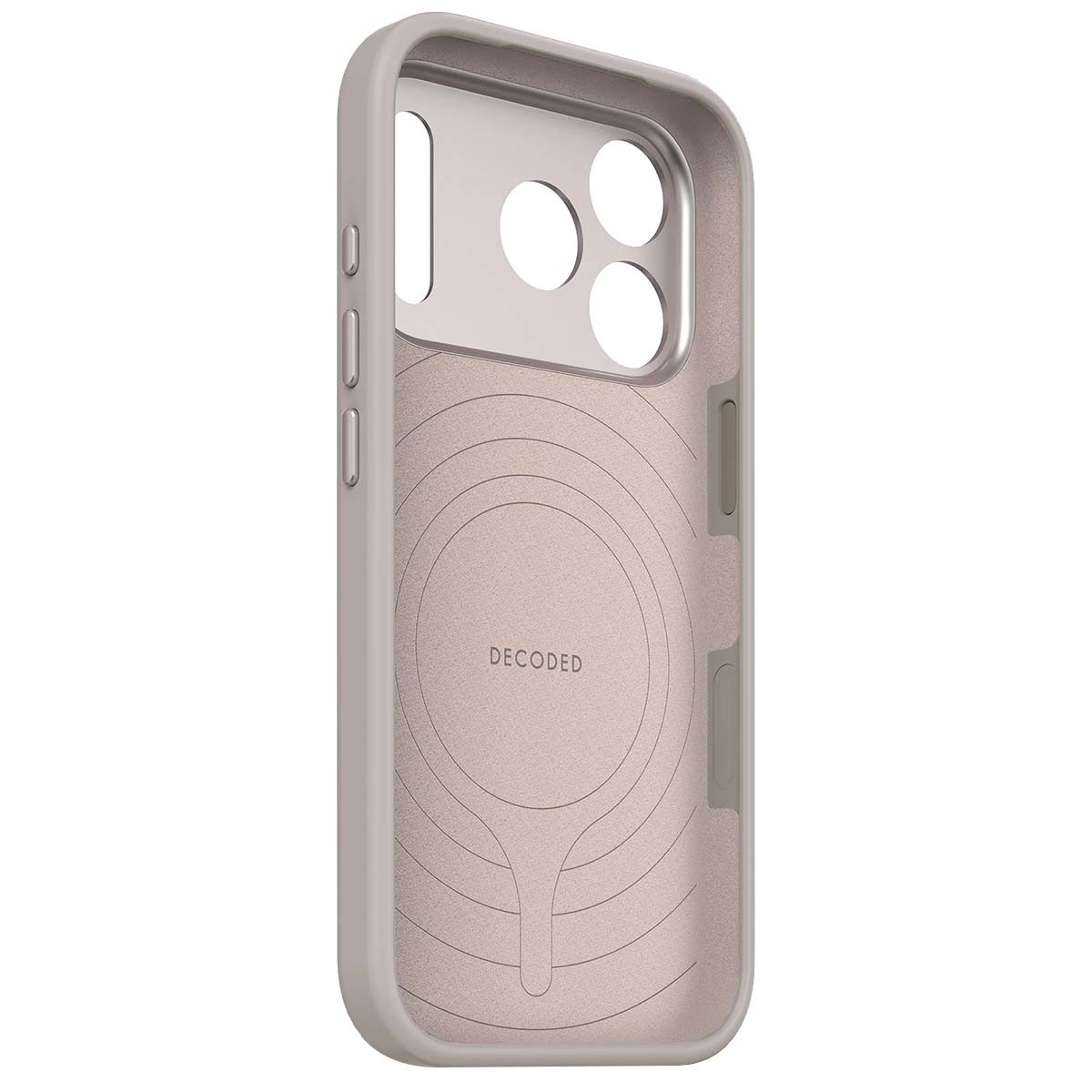 Coque iPhone 17 Pro antichoc Decoded en silicone taupe - 3