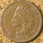 1897 Indian Head Cent - HIGHER GRADE VERY FINE++ EXACTLY AS SHOWN  (M675)