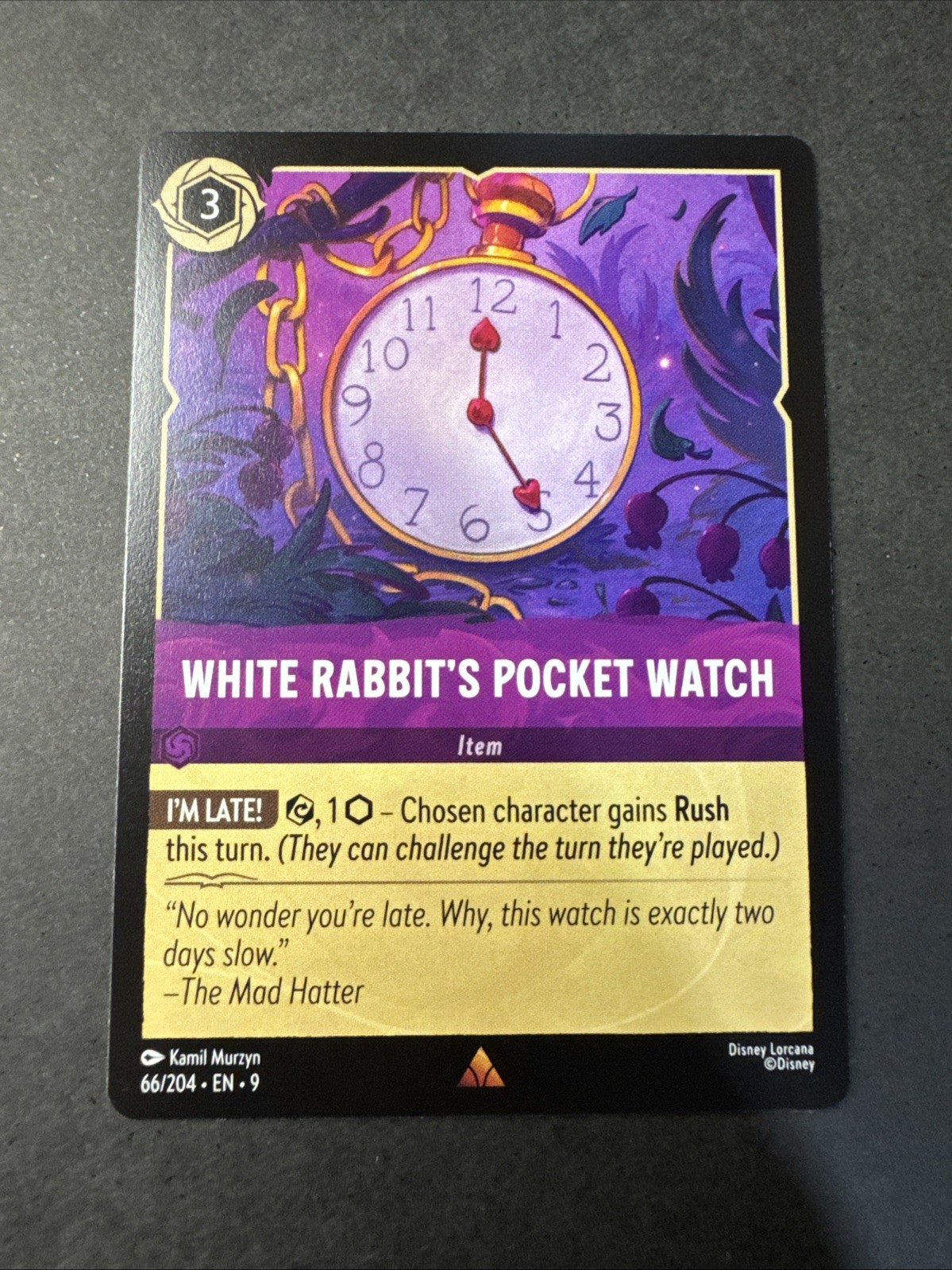 White Rabbit's Pocket Watch Rare 66/204 Lorcana Fabled NM