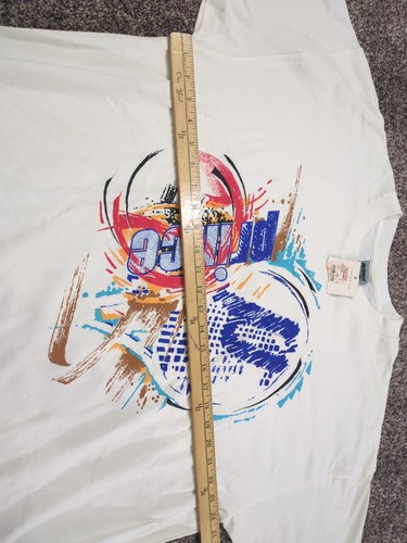 Camiseta Tenis Prince Vintage Años 90 Multicolor Puntada Única Nueva Con Etiquetas Hecha en EE. UU. Leer - Imagen 8 de 15