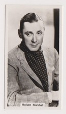 Herbert Marshall 1937 John Sinclair Film Stars Tobacco Card #105