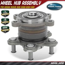 Rear Driver or Passenger Wheel Hub & Bearing Assembly for Nissan Rogue 2021-2024