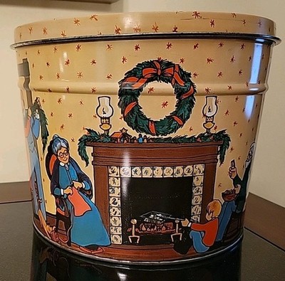 Popcorn Factory ''Happy Holidays From Our House To Yours'' Popcorn Tin 10''x 8''