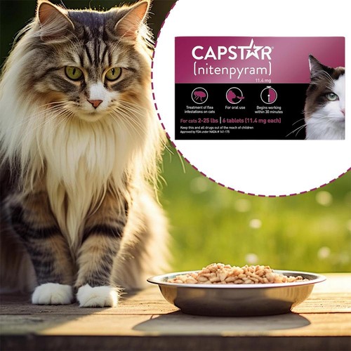 Capstar Nitenpyram 11.4mg 6 Tablets For Cats 2-25 LBS - Picture 7 of 8