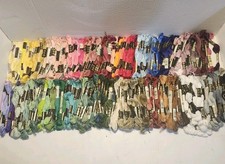 LOT 200+ Skeins DMC, J&P Coats, Galaxy Embroidery Floss Thread Various Colors