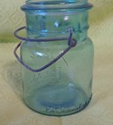 Vintage S. Ball Mason Canning Jar, missing lid, has aluminum lid holder — photo 2