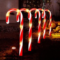 Zuckerstangen Lichterkette LED 5 StüCk Weihnachtsbeleuchtung Garten Deko AußEn