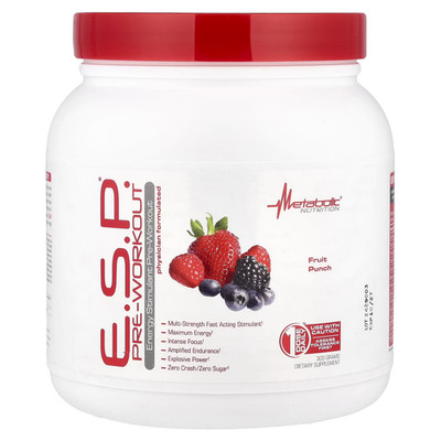 E.S.P.  Pre-Workout, Fruit Punch, 300 G