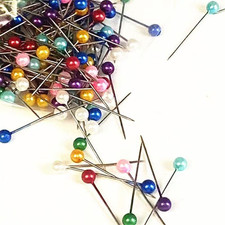500PCS Sewing Pins, 0.8In Straight Pins with Plastic Pearl Head, Multicolor Cors