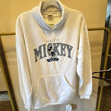 Vintage 90s Disney Store Mickey Mouse Cowl Neck Fleece Hoodie Pullover Large