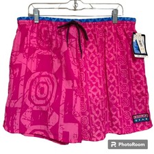 VINTAGE NWT Deadstock Surf Gear Neon 80's Swim Trunks Pink/Blue Size XL 40-42