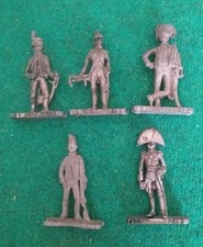 SOLDATINI 54mm 5 SOLDATINI IN PELTRO, ERA NAPOLEONICA