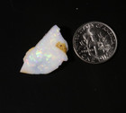Australian White Opal – 7 ct -Coober Pedy – Multicolor Fire with Red — photo 1